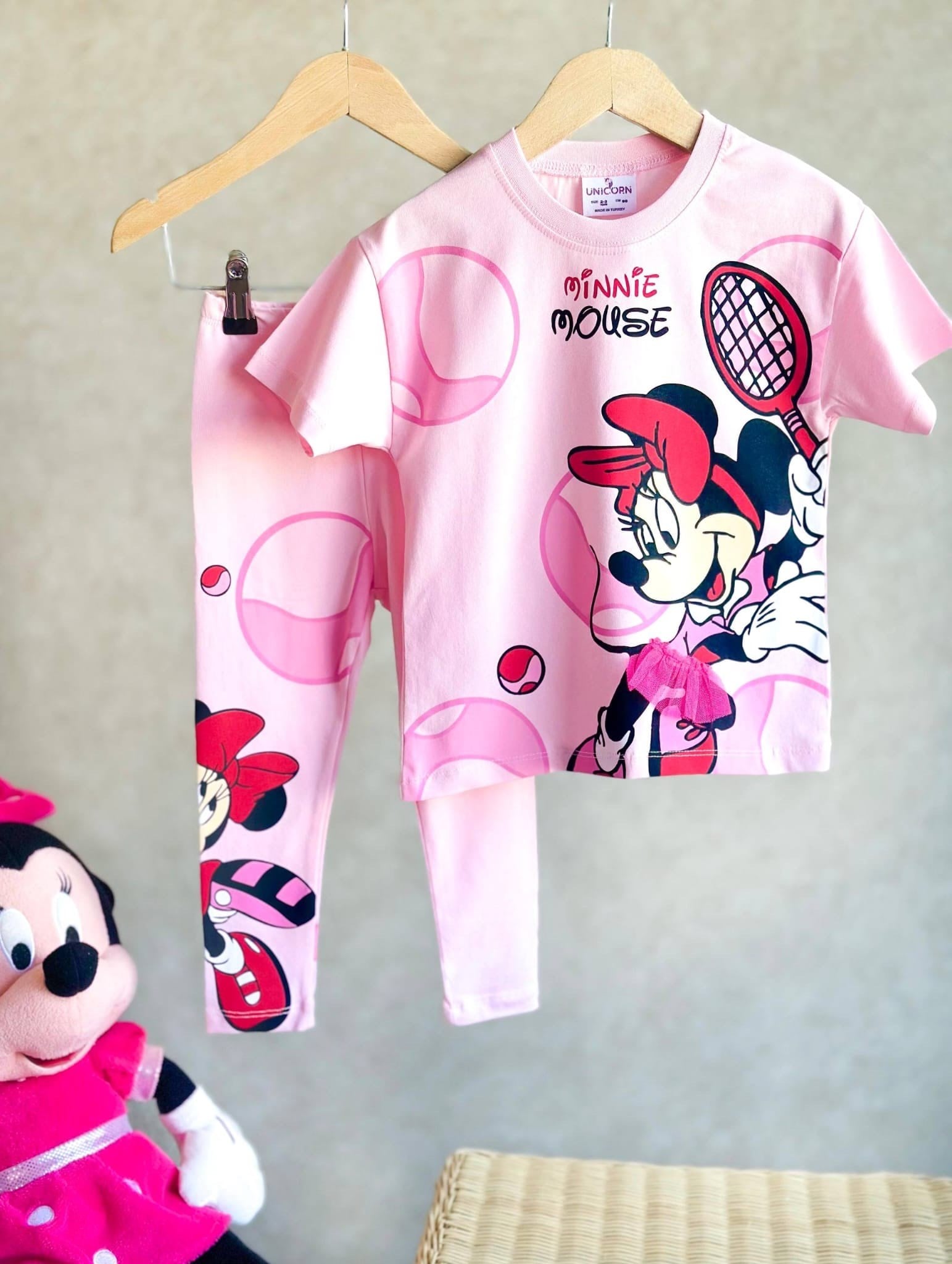 Minnie Mouse pembe taytlı takım