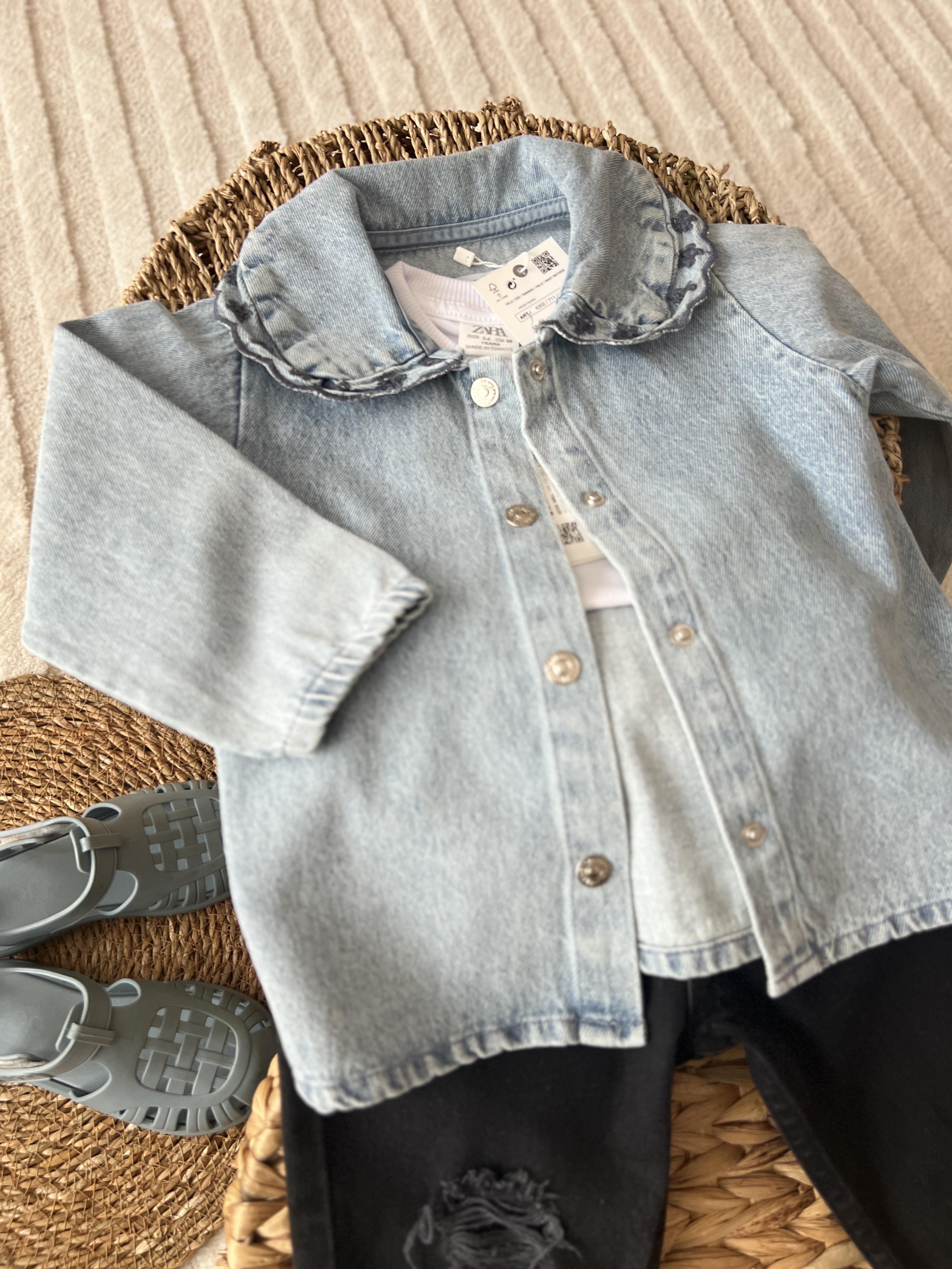 Nakış gömlek denim kumaş 