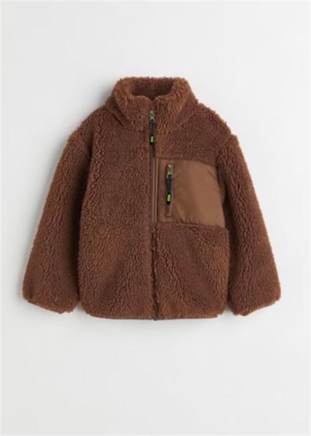 Peluş kahve mont 