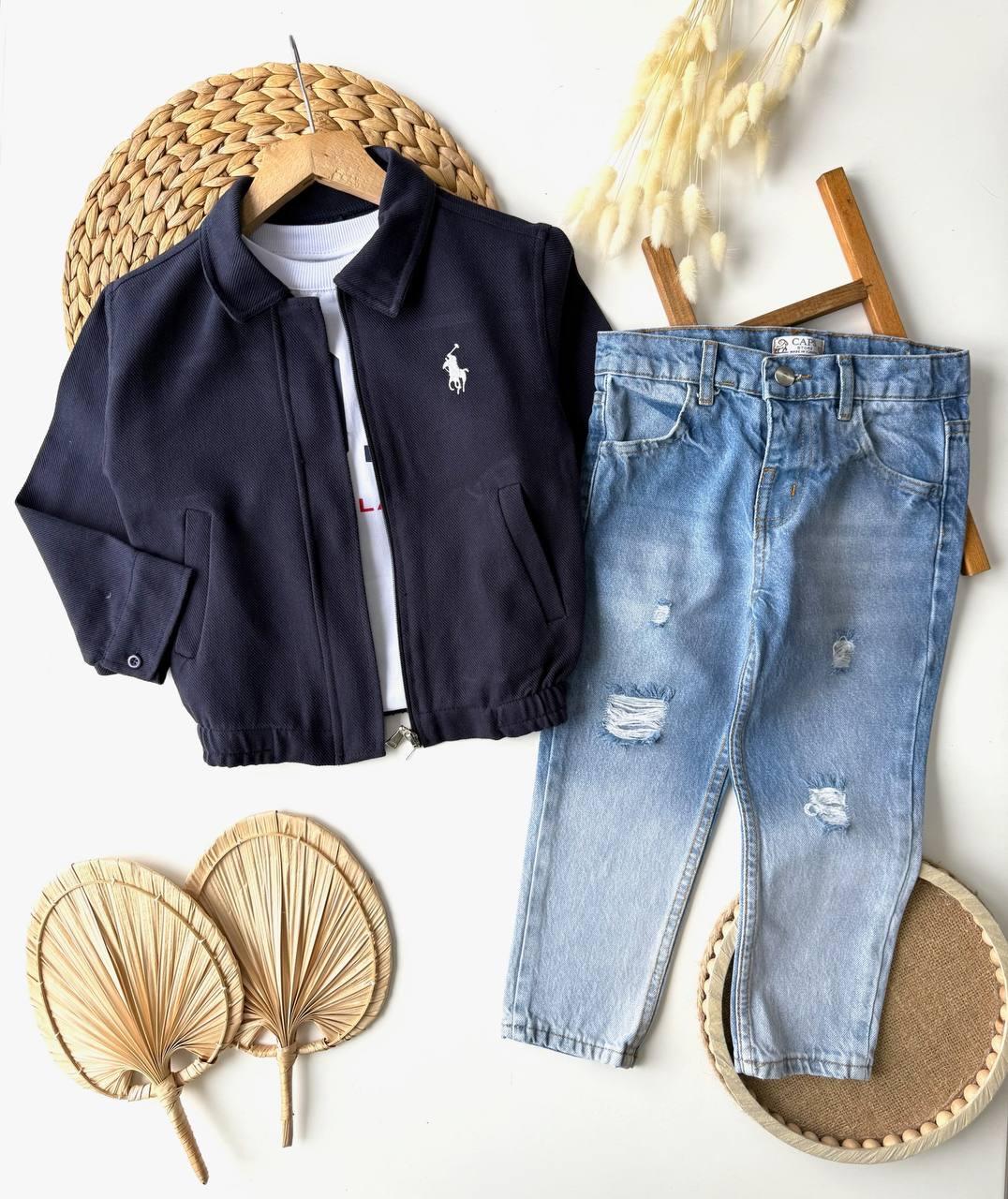 Polo 3'lü set erkek çocuk takım