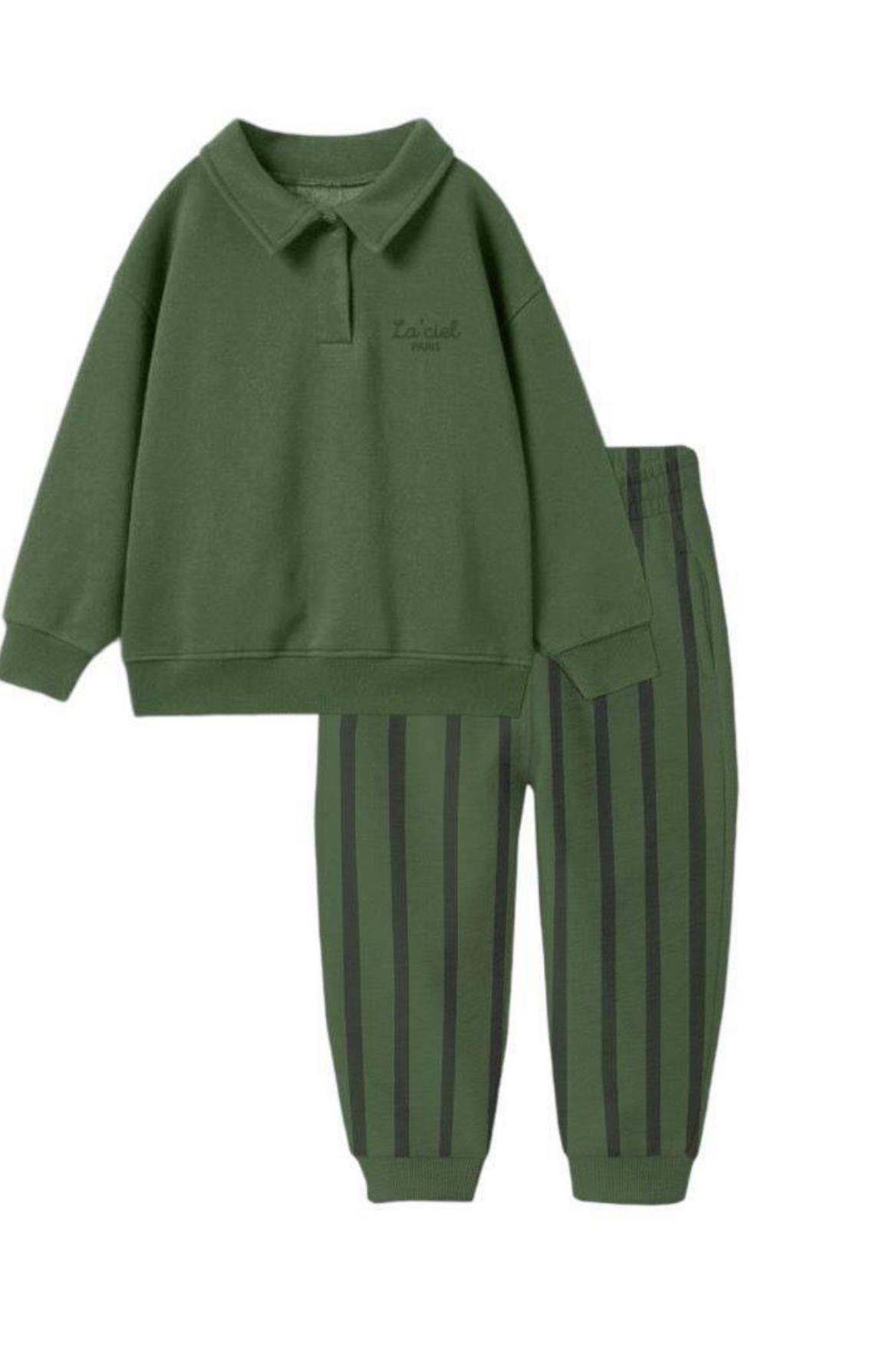 Polo yaka yeşil takım