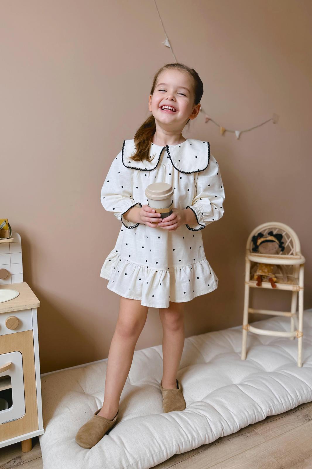 Puantiye prenses elbise