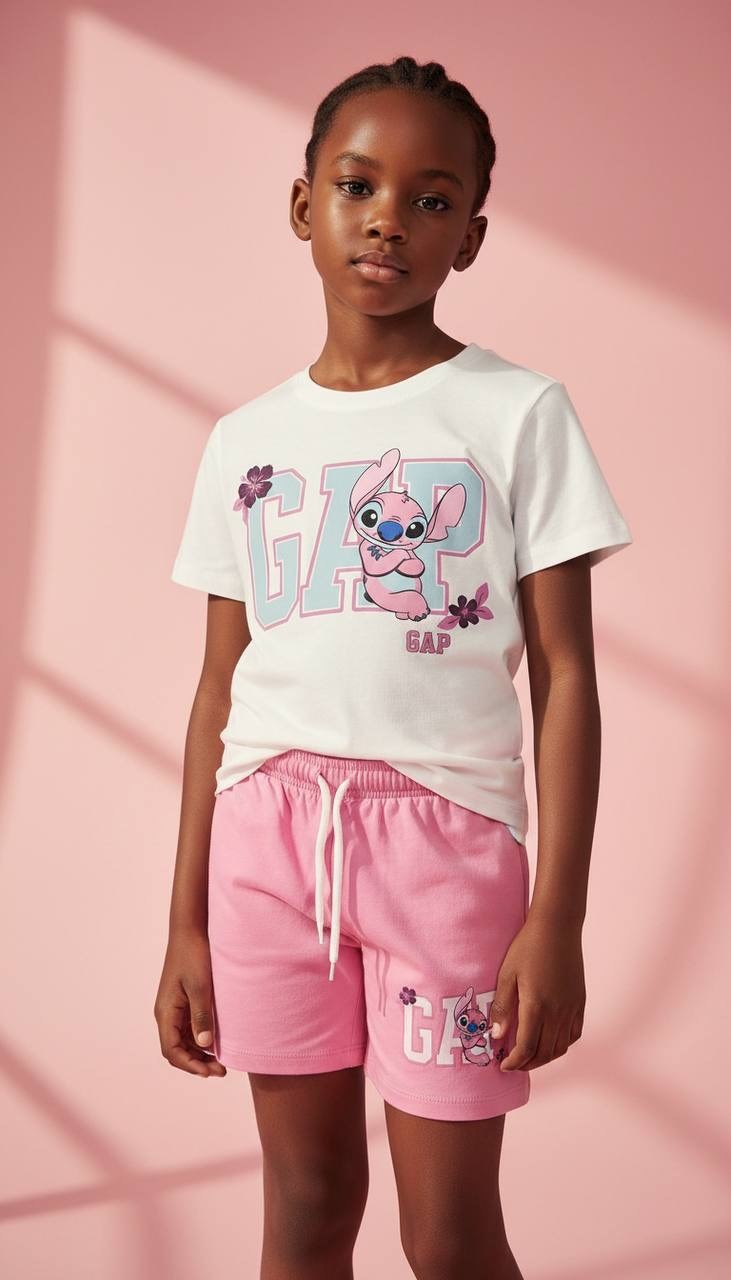 Stich baskılı GAP takım pembe