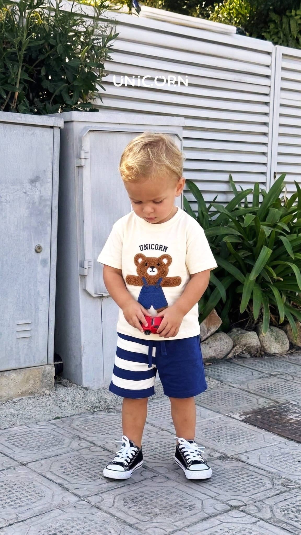 Unicorn ayıcık şortlu takım