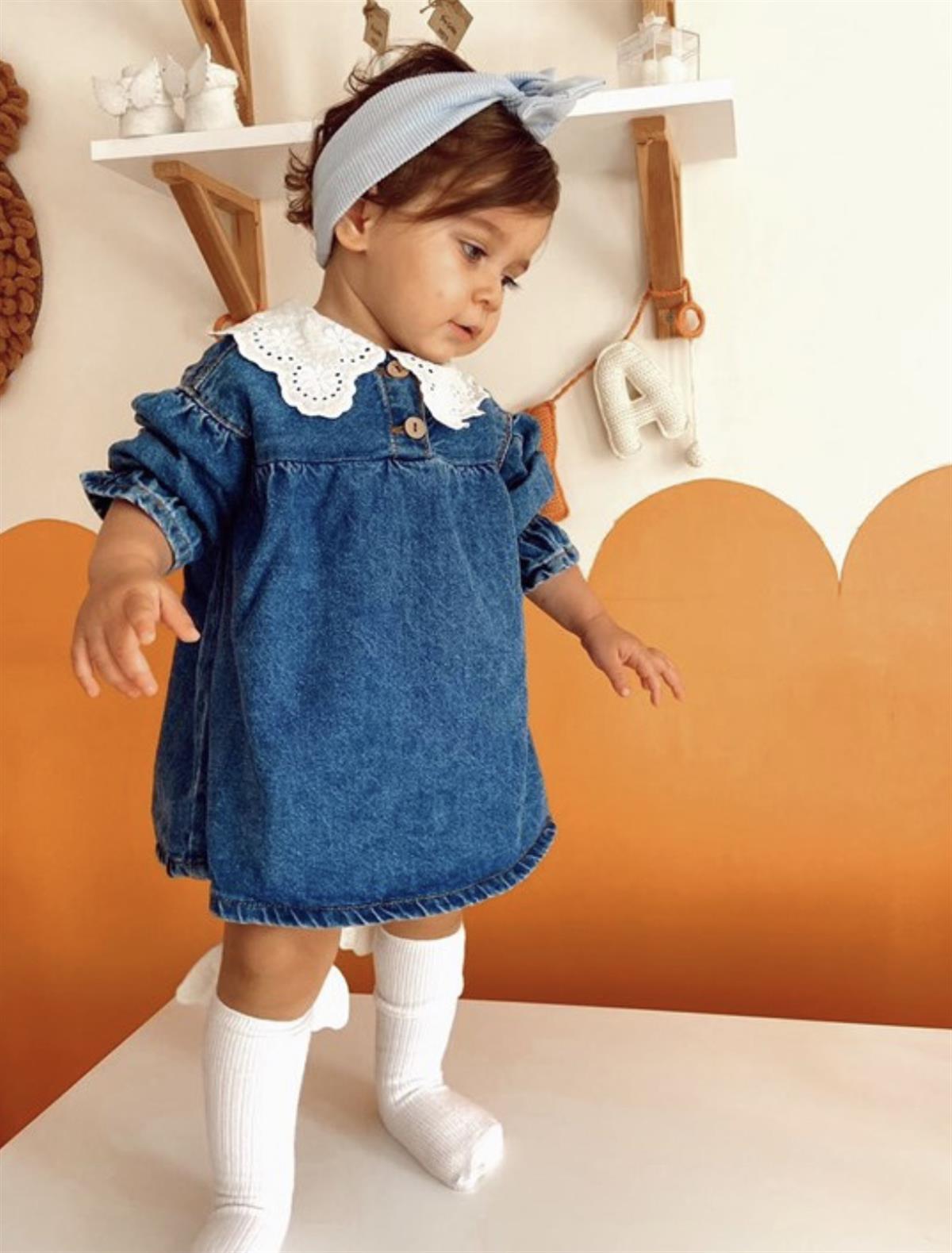 Yakalı yeni sezon elbise 