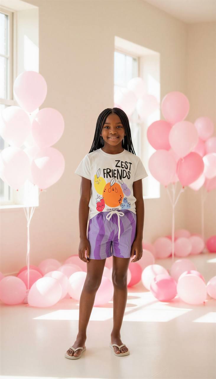 Zest frıends kız şortlu takım