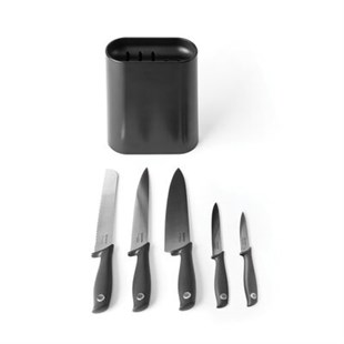 Brabantia Tasty + Dark Grey Bıçak Seti ve Bloğu