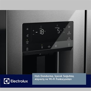 Electrolux Llı9vf54x0 4 Kapılı 681 lt Gardırop Tipi Su Ve Buz Pınarlı Wi-fi Buzdolabı 