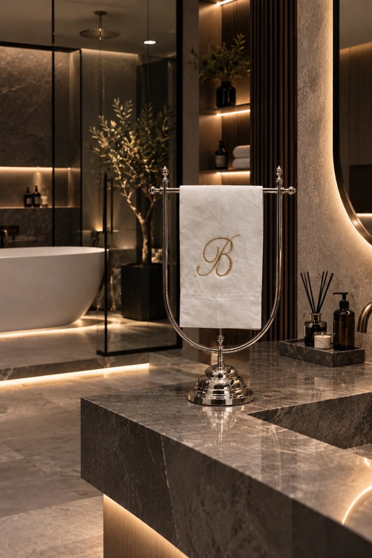 Milano Silver Gümüş Kaplama Havluluk