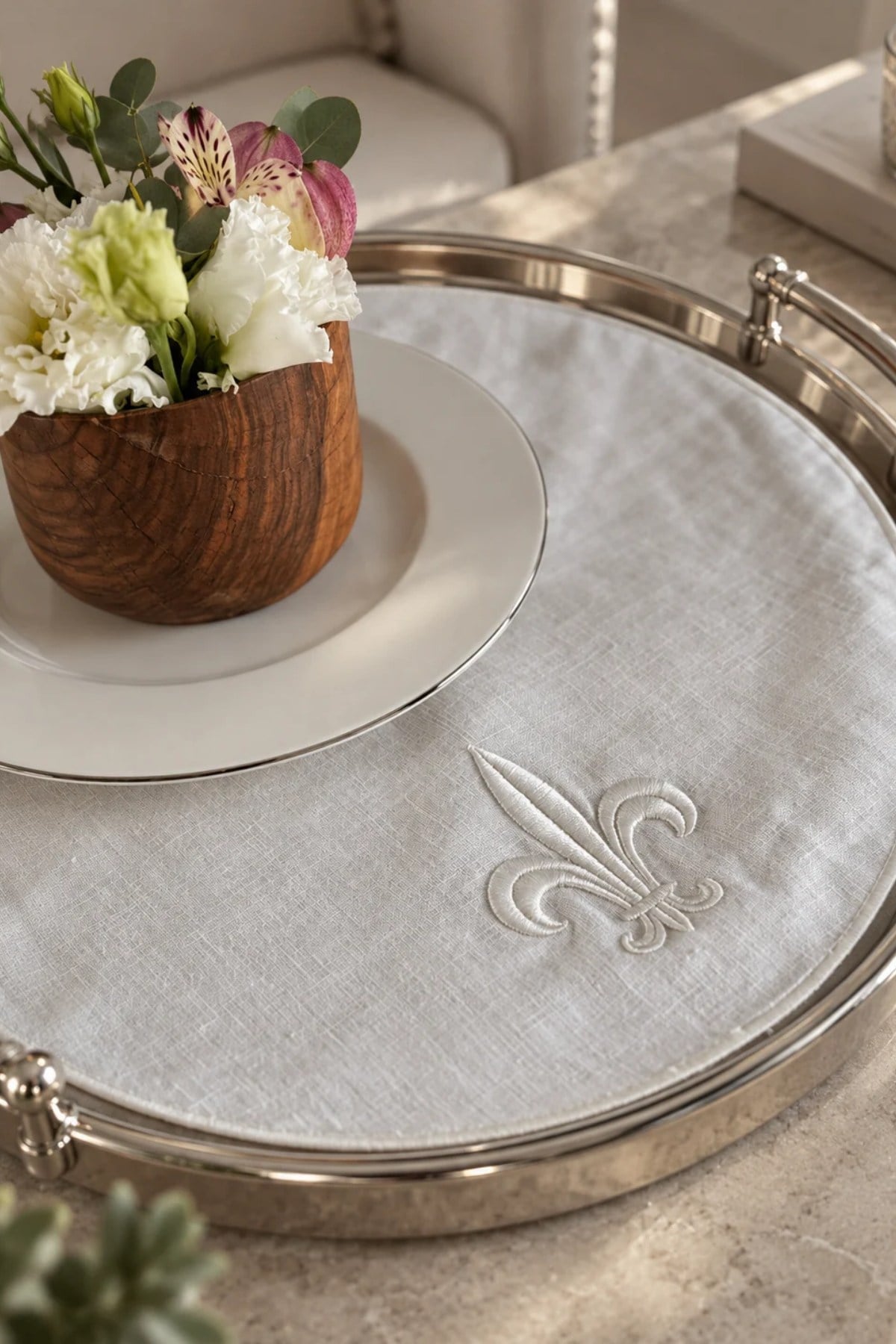 Royal Keten Tepsi Örtüsü