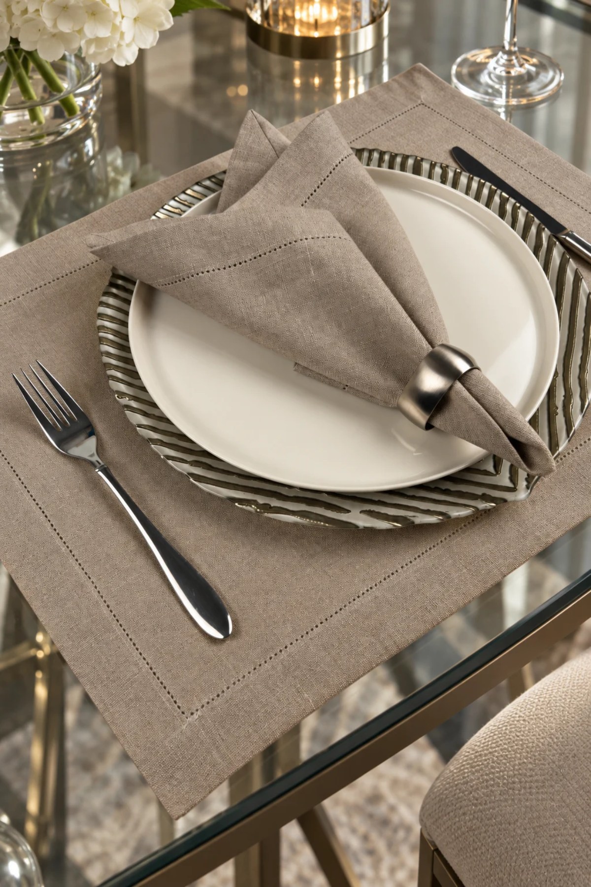 Pearl Beige Keten Peçete