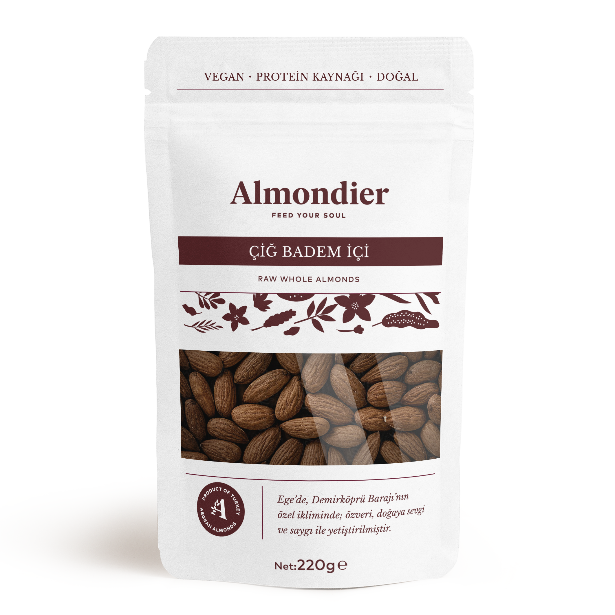 Almondier Çiğ Badem İçi, 220Gr