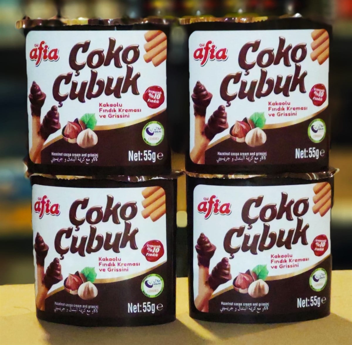 	AFİA ÇOKO ÇUBUK 55 GR. 4lü Set
