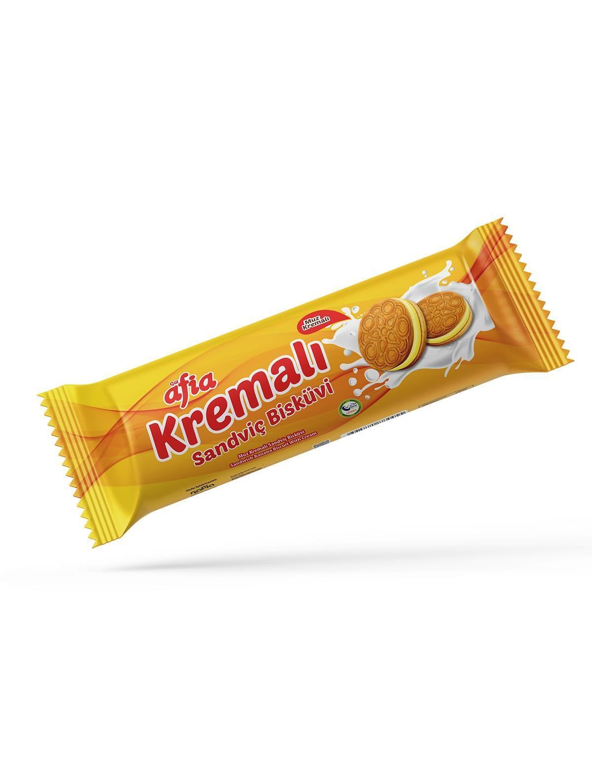 Afia Muz Kremalı Sandviç Bisküvi 60 Gr