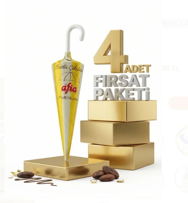 Afia Şemsiye çikolata 25gr 4lü Set