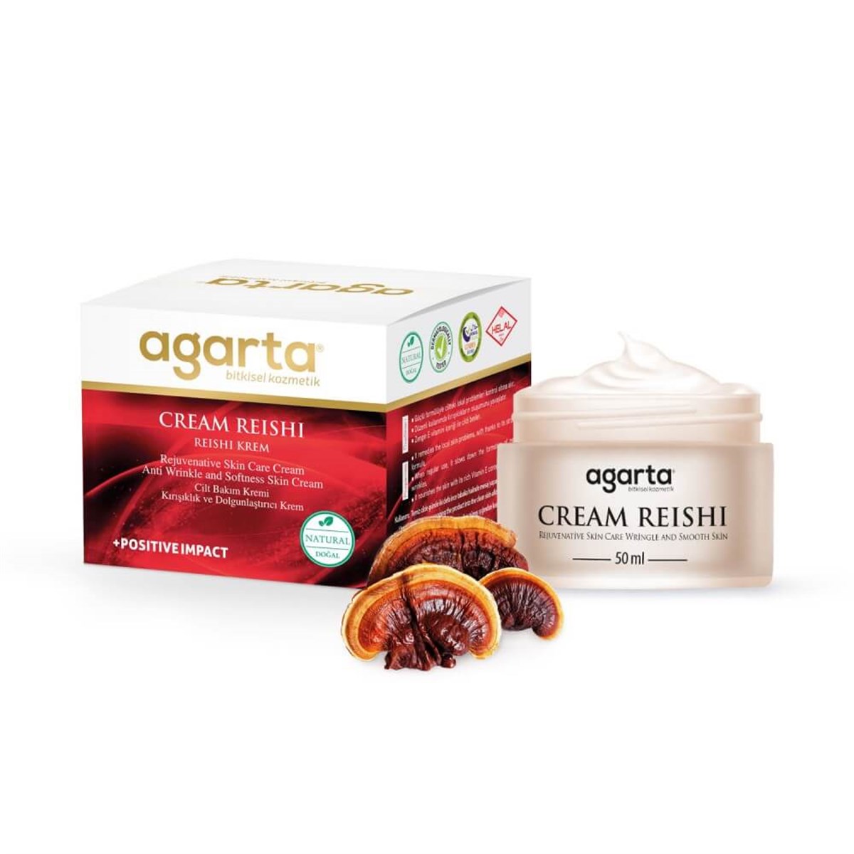 AGARTA Doğal Yaşlandırma Karşıtı Reishi Kremi 50 ML