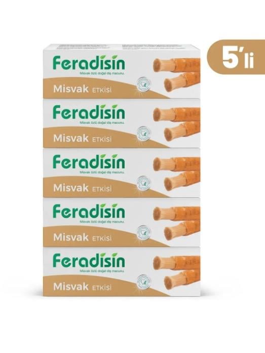 Feradisin Diş Macunu Misvak Özlü 90Gr - 5 Adet