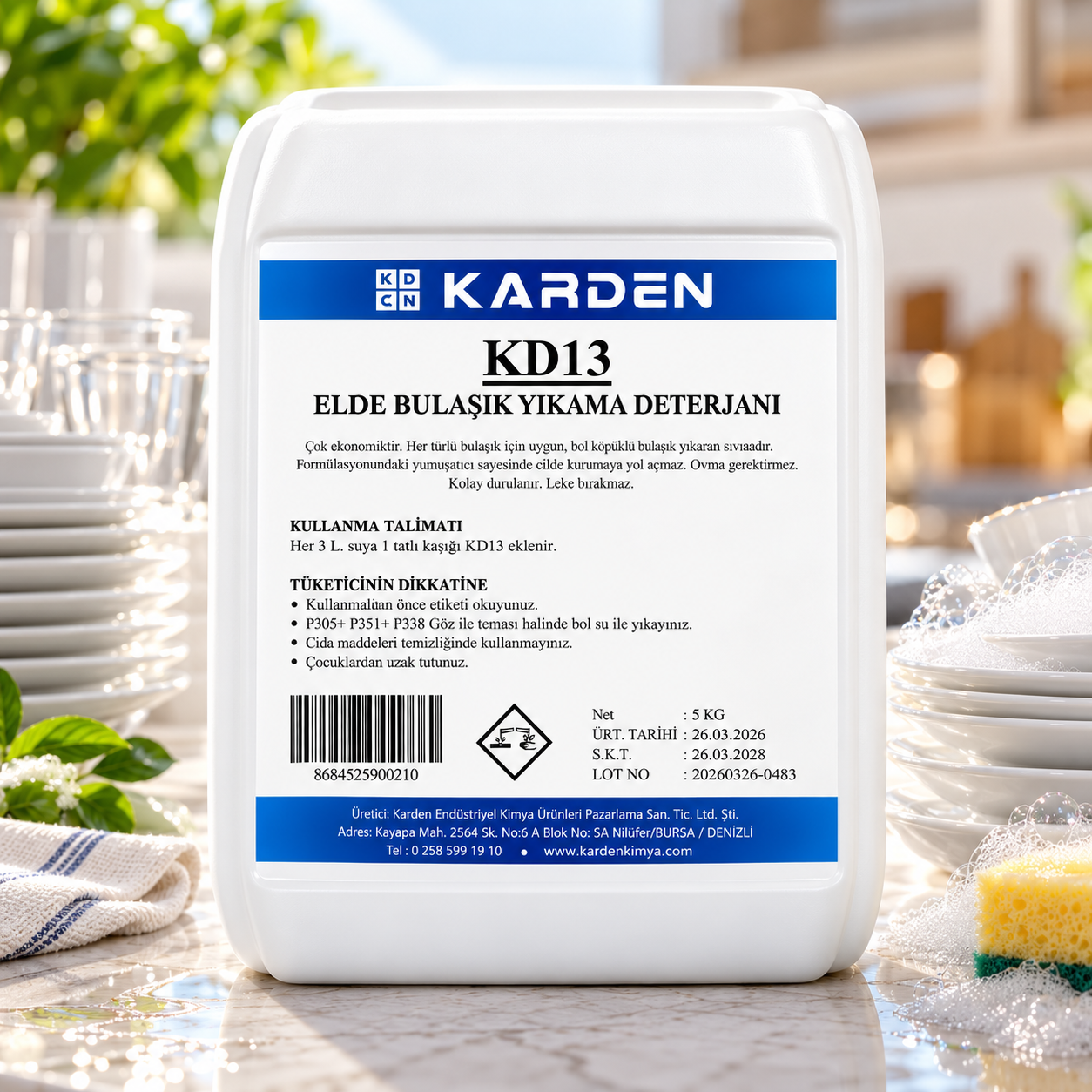 Karden Elde Bulaşık Deterjanı 5 Lt