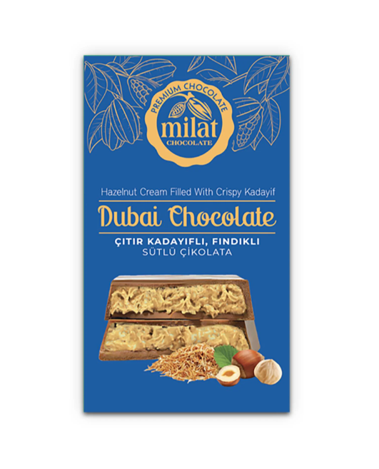Milat Meşhur Dubai Trabzon Çikolatası Fındıklı 60 g