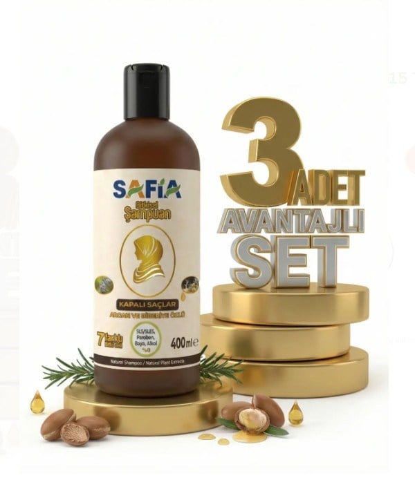 Safia Kapalı Saçlar İçin Şampuan 3x400 Ml