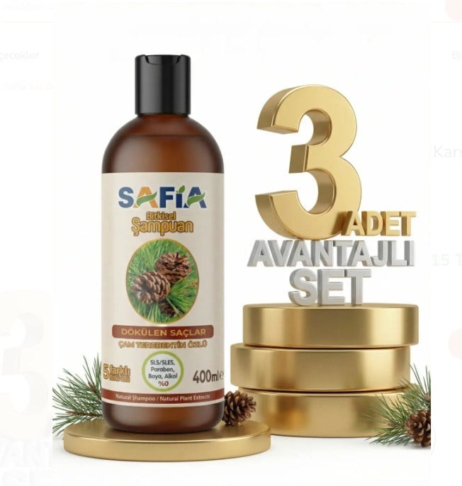 Safia Saç Dökülmesine Karşı Şampuan 3x400 Ml