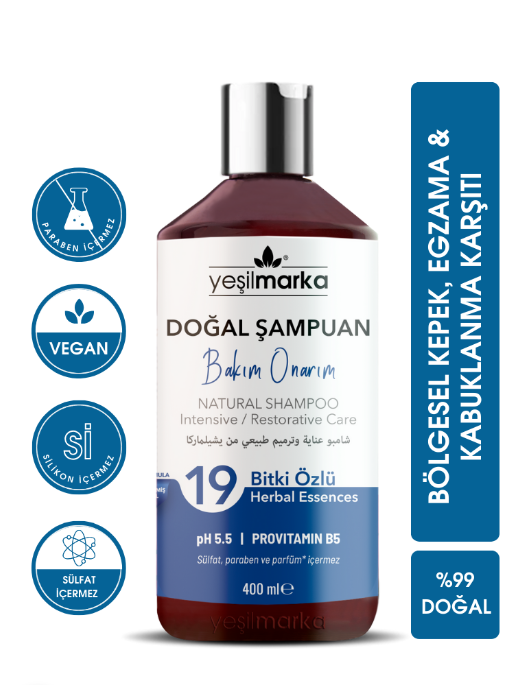 Yeşilmarka Doğal Şampuan - Bakım ve Onarım 400ml