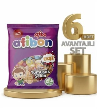 Afia Afibon Ekşi Karışık Meyveli Yumuşak Şeker 6x80 Gr