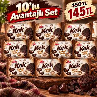 Afia Kakao Soslu Islak Kek 35 Gr 10lu Set
