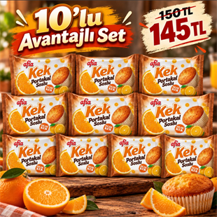Afia Portakal Soslu Islak Kek 35 Gr 10lu Set