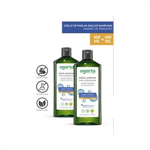 Agarta 2 Adet Güçlü ve Parlak Bakım Şampuanı 400ml+400ml