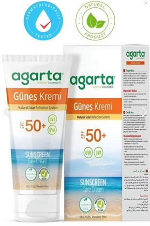 Agarta Doğal Güneş Kremi 50 Faktör 100 Ml