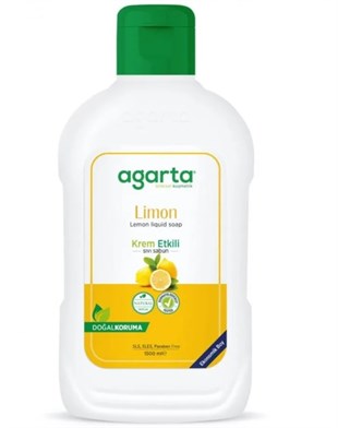 Agarta Doğal Krem Etkili Limonlu Sıvı Sabun 1500ml