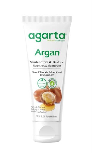 Agarta Doğal Yüz Ve El Besleyici Argan Yağlı Cilt Bakım Kremi 75 ml