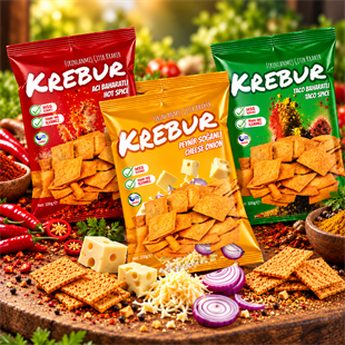Krebur Acı peynir baharatlı karışık 100 gr*3lü set