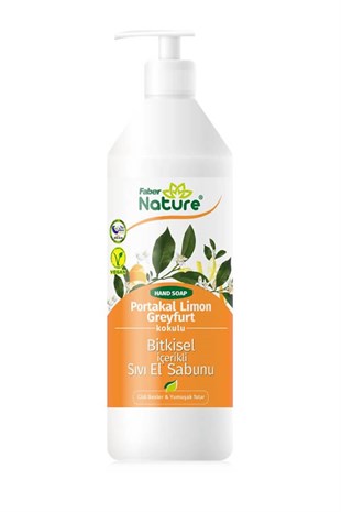 Naturex Bitkisel Sıvı Sabun 1Lt (Portakal /Limon/Greyfurt Kokulu)