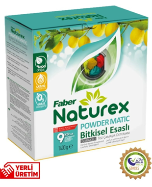 Naturex Faber Powder Matic Borakslı Renkliler İçin Toz Çamaşır Deterjanı (1.4 Kg Kutu