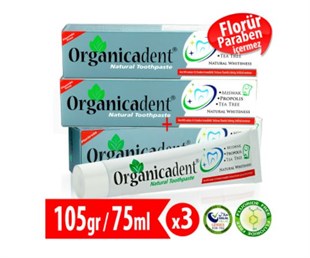 Organicadent Doğal Diş Macunu 75 ml 3'lü Aile Paketi