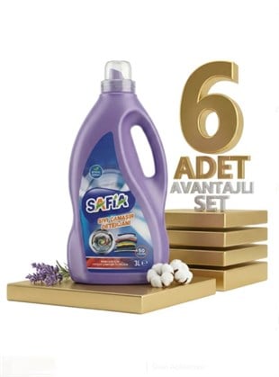 Safia Bitkisel Sıvı Çamaşır Makine Deterjanı Renkliler 6x3 Lt
