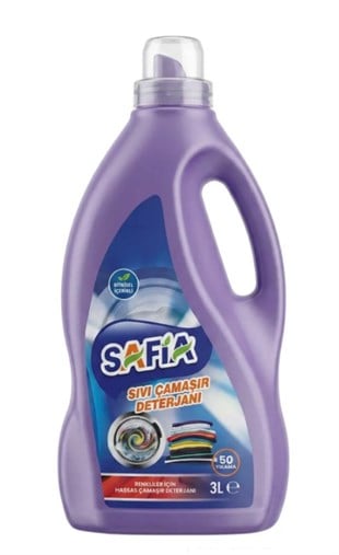 Safia Bitkisel Sıvı Çamaşır Makine Deterjanı Renkliler 3 Lt