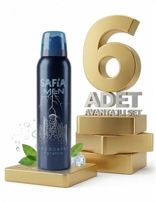 Safia Doğal Erkek Deodorant Ferahlık 6x150 Ml