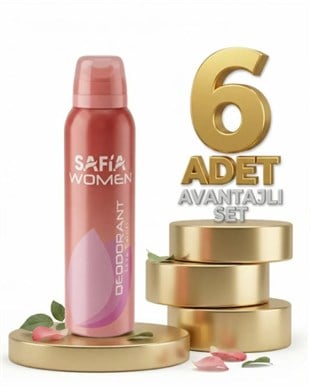 Safia Doğal Kadın Deodorant Taze Esinti 6x150 Ml