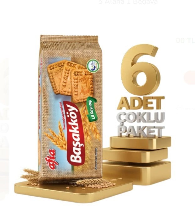 Afia Başakköy Tam Buğdaylı Bisküvi 110 Gr 6lı Set