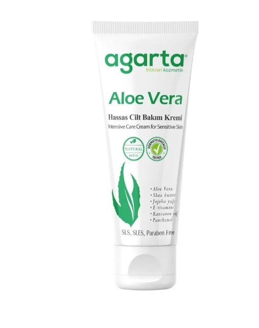 Agarta Doğal Aloe Vera Nemlendirici Cilt Kremi 75 ml