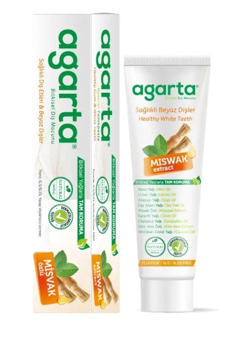 Agarta Doğal Misvak Özlü Diş Macunu 100 ml /130 gr