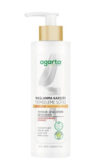 Agarta Doğal Yaşlanma Karşıtı Temizleme Sütü 225 Ml