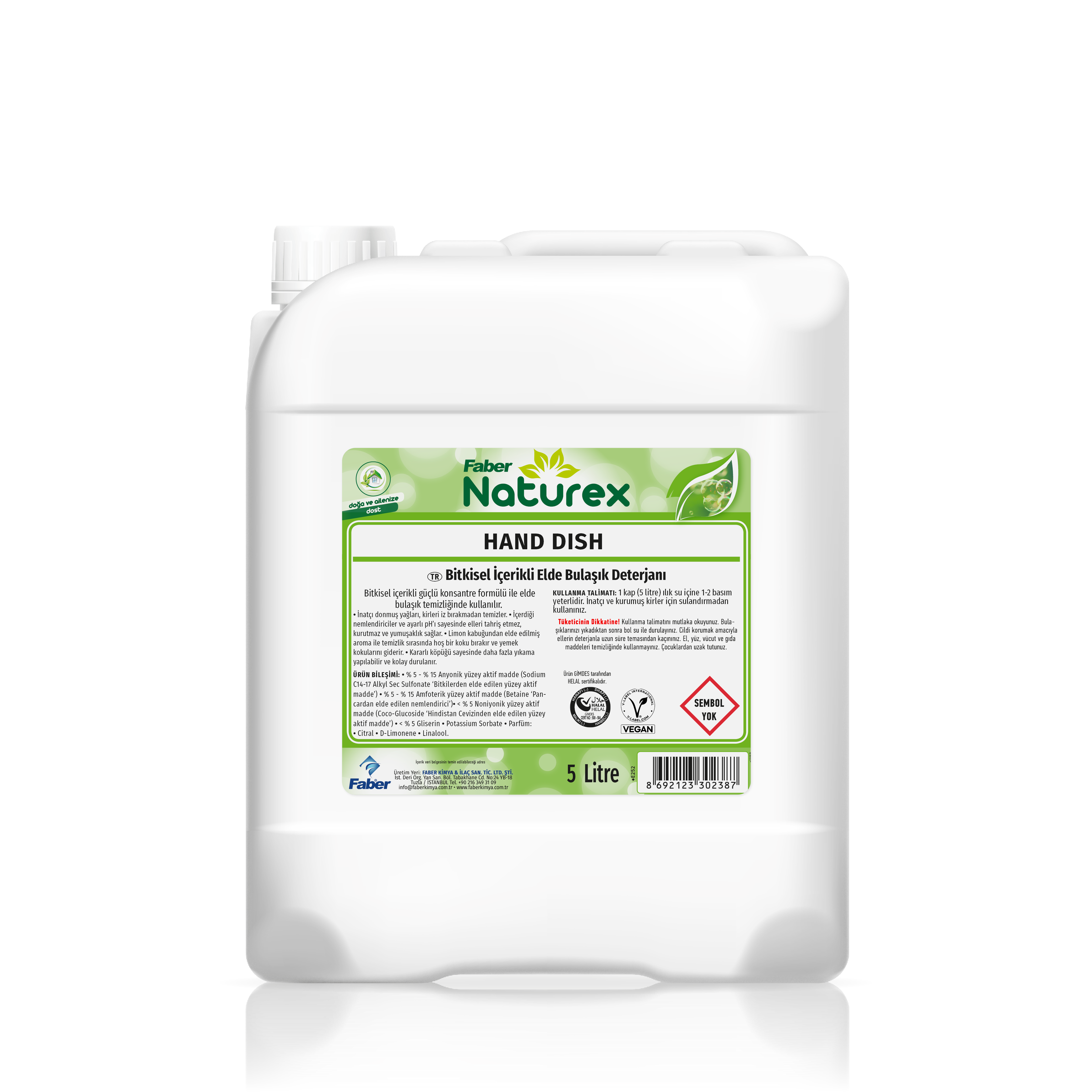 Faber Naturex Bitkisel İçerikli Elde Bulaşık  Deterjanı 