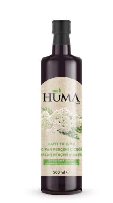 Huma Hayıt Tohumu, Civanperçemi Çiçeği ve Aslan Pençesi Sirkesi 500 ml