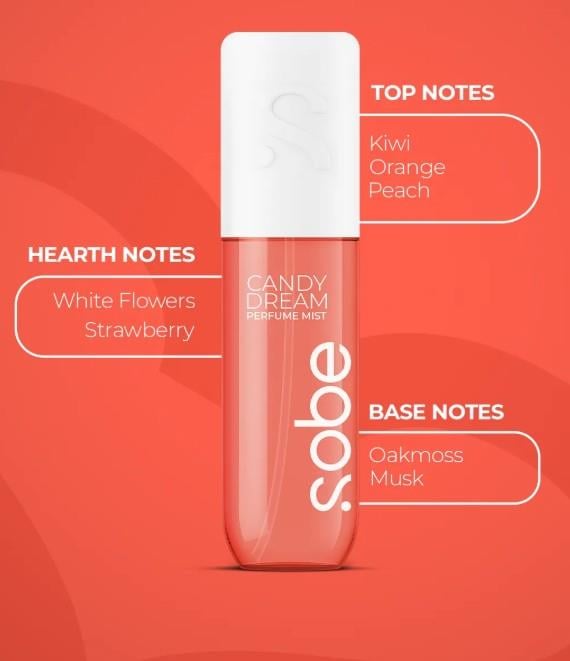 Sobe Parfüm Mist - Candy Dream | Doğal Tazelik ve Zarafetin Buluşması 100 ml