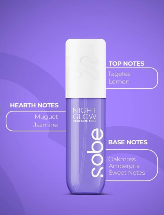 Sobe Parfüm Mist – Night Glow | Zarif ve Büyüleyici Bir Çiçek Bahçesi 100 ml