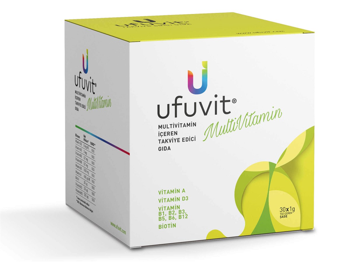 UFUVİT Multi Vitamin Gıda Takviyesi 30 x 1 gr - Gimdes Helal Sertifikalı  helalsitesi.com